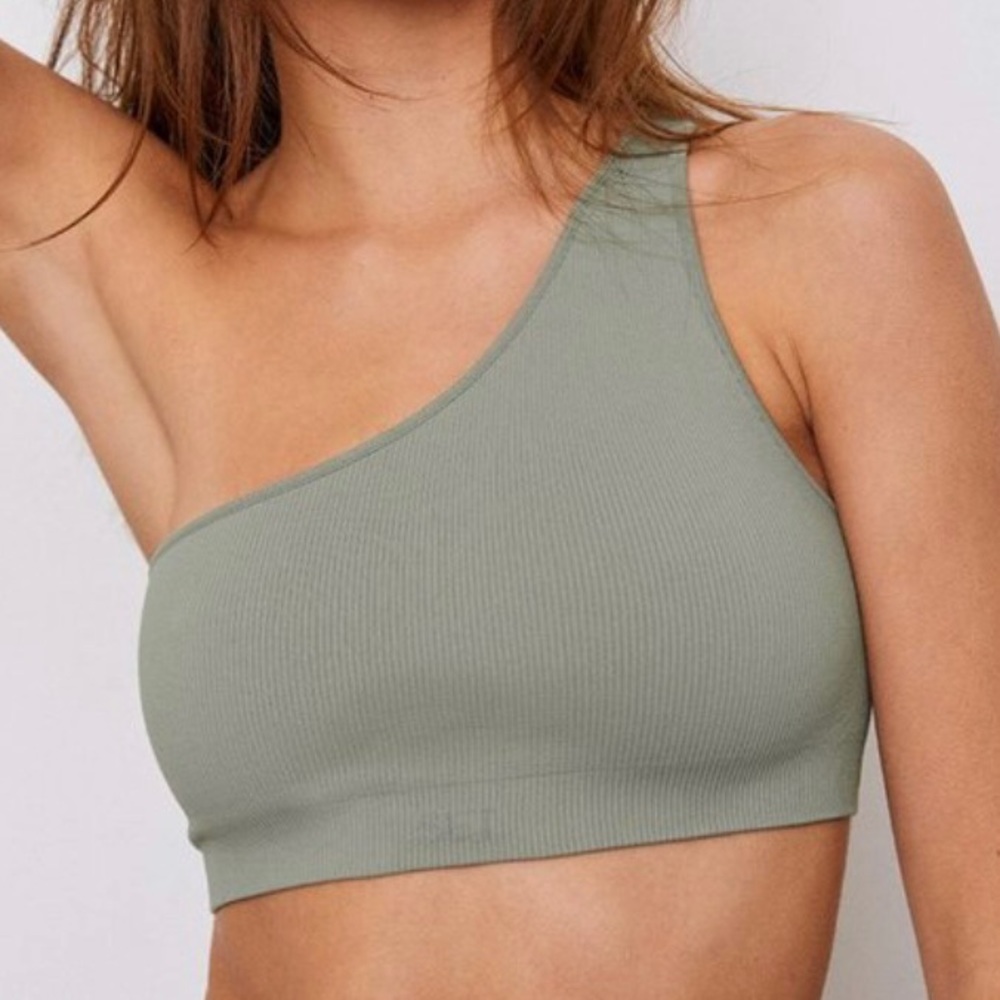 SETactive One Shoulder Bra - PINE